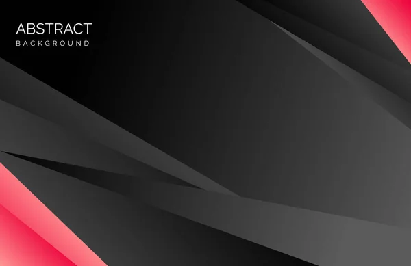 Schwarz Roter Abstrakter Geometrischer Hintergrund Vektor Illustration Für Ihr Design — Stockvektor