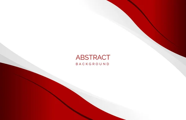 Abstract Red White Wavy Corporate Background Copy Space Vector Illustration — Stock Vector