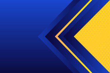 Mavi arka planda yarım tonlu noktalı mavi ok. Vektör illüstrasyonu