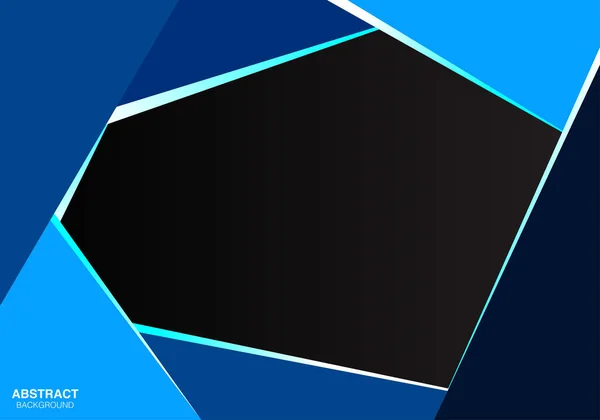 Abstract Blue Triangle Grey Metallic Overlap Design Modern Futuristic Background — Stock Vector