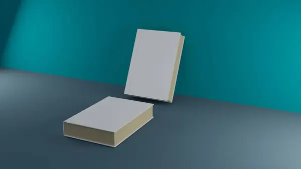 Bakış açısıyla kitap kapağı 3d modeli