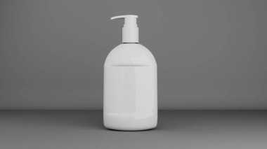 Boş beyaz kozmetik şişe maketi, 3 boyutlu resimleme