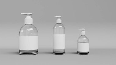 Sıvı Sabun Dağıtımcısının Gerçekçi 3B Hazırlama Şişesi