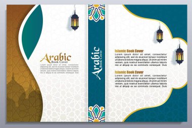 Arapça kitap kapağı tasarım vektör dergisi kapak sayfası İslam kitabı kapağı broşürü