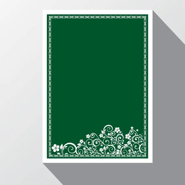 Copertina Del Libro Classico Vettoriale Cornice Decorativa Vintage Bordo Stampare — Vettoriale Stock
