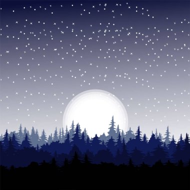 Peyzaj çizimleri Vektör tasarımı