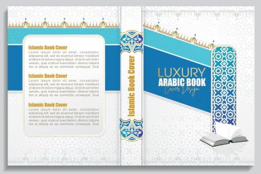 İslami Arap lüks kitap kapağı desenli arka plan tasarımı