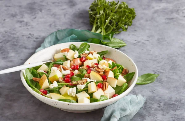 Nutty Bliss Sağlıklı Lezzetli Taze Meyve Salatası — Stok fotoğraf