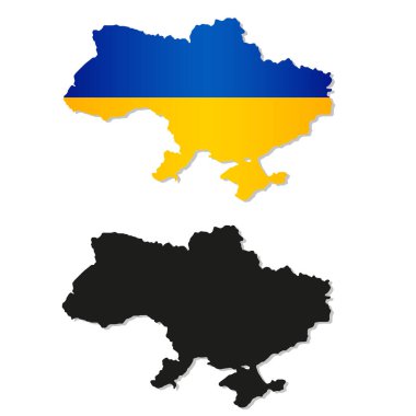 EPS10 Ukrayna haritasının vektör illüstrasyonu