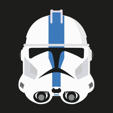 Stormtrooper miğfer logosu. Vektör illüstrasyonu EPS10.