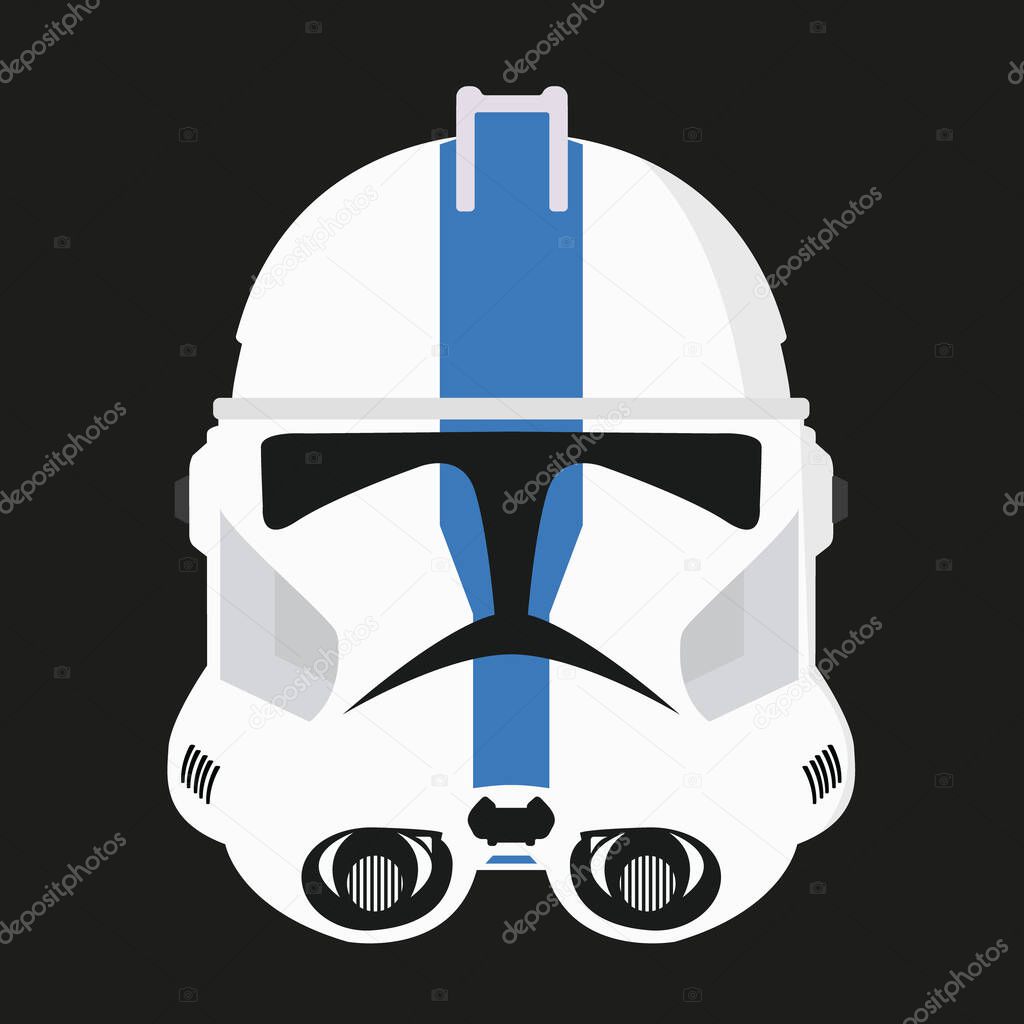 Stormtrooper helmet logo. Vector illustration EPS10.