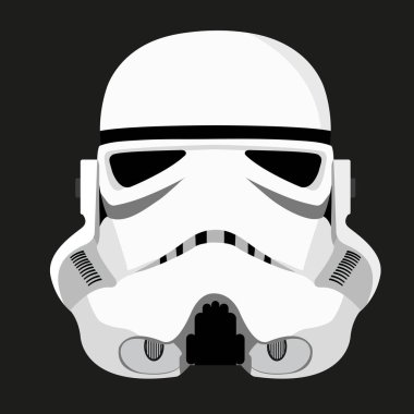 Stormtrooper miğfer logosu. Vektör illüstrasyonu EPS10.