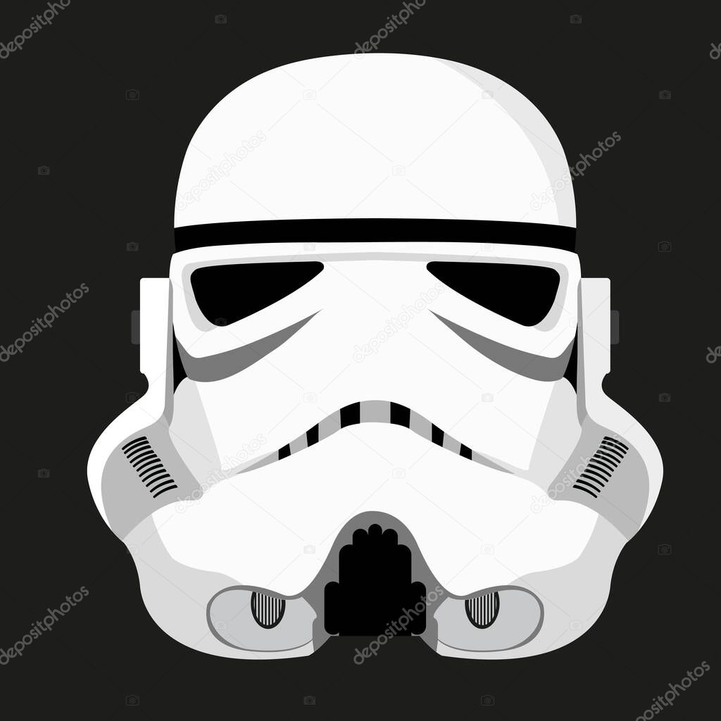Stormtrooper helmet logo. Vector illustration EPS10.