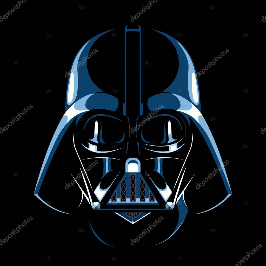 Darth Vader helmet logo. Vector illustration EPS10