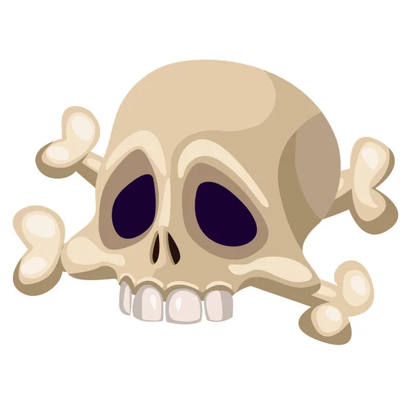 Cráneo Con Huesos Cruzados Emoji Icono Ilustración Vectorial Eps10 — Vector de stock