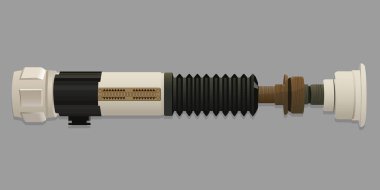 Lazer kılıç kabzası. Vektör illüstrasyonu EPS10.