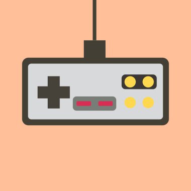Video oyun konsolu. Vektör illüstrasyonu.