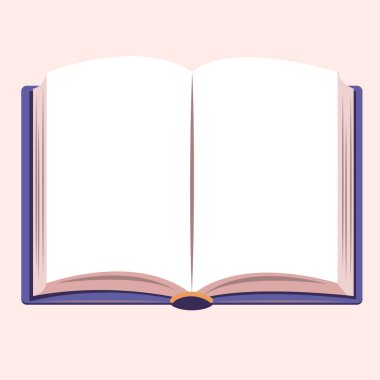 Açık kitap. Vektör illüstrasyonu EPS10. 