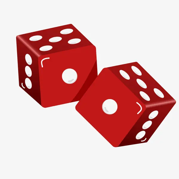Red Dice Vector Illustration Eps10 — Stock Vector