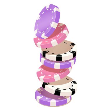 Güzel poker fişleri. EPS10 vektör illüstrasyonu