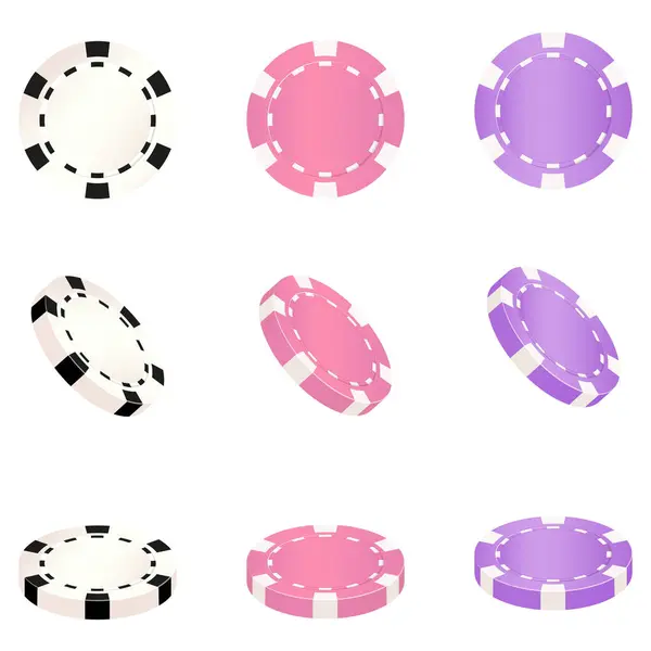 Poker fişleri. EPS10 vektör illüstrasyonu