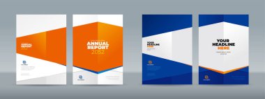 Koyu kırmızı ve beyaz arkaplan üzerinde soyut geometrik şekil - Yıllık rapor, dergi, kitapçık, teklif, portföy, broşür, poster için A4 boyutlu kitap kapağı şablonu