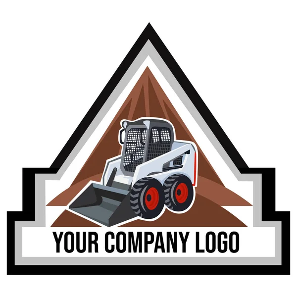 Logo Firmy Bobcat Ładowarka Bobcat Działce Budowlanej Podczas Prac Krajobrazowych — Wektor stockowy