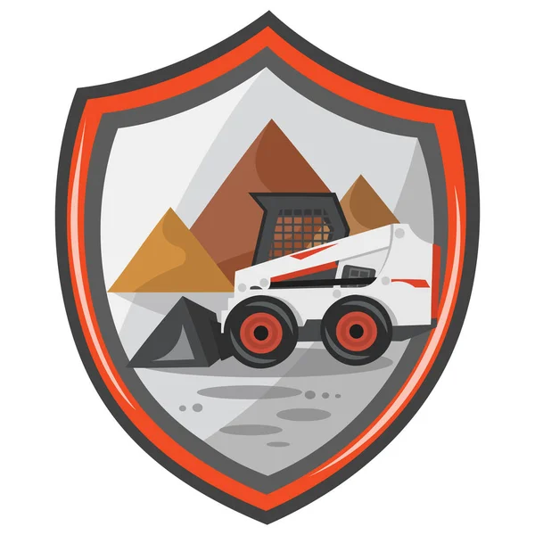 Logo Pro Bobcat Pracuje Společnosti Bobcat Nakladač Stavebním Pozemku Při — Stockový vektor