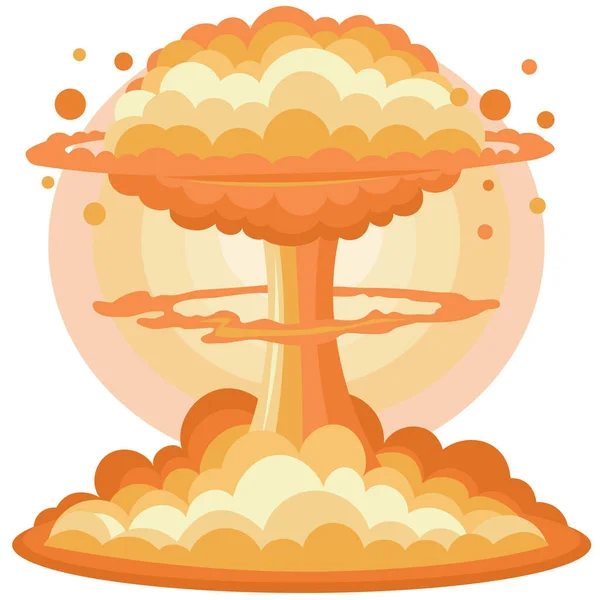 Explosión Nuclear Después Bomba Atómica Como Una Nube Hongos Imagen — Vector de stock