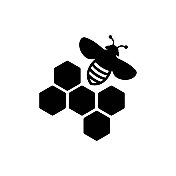 Mehiläishoidon Kuvake Tai Mehiläistilan Kuvake Eristetty Valkoisella Taustalla Hunajaa Mehiläishoidon — vektorikuva
