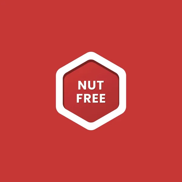 Nut Serbest Işareti Nut Serbest Etiket Vektörü Düz Biçimde Izole — Stok Vektör
