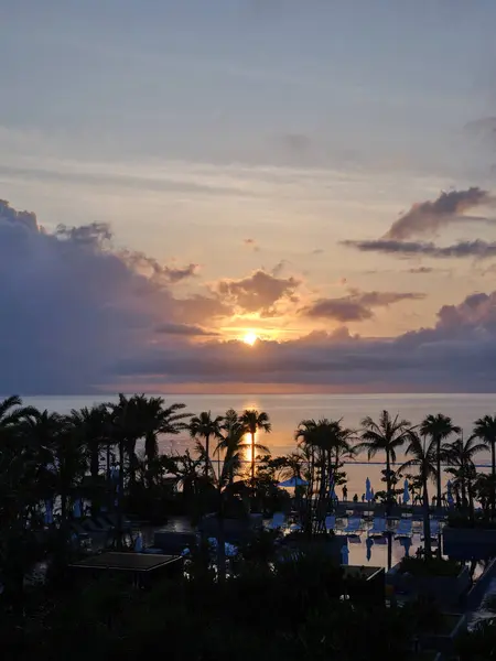 stock image view of beautiful sunset in a tropical island