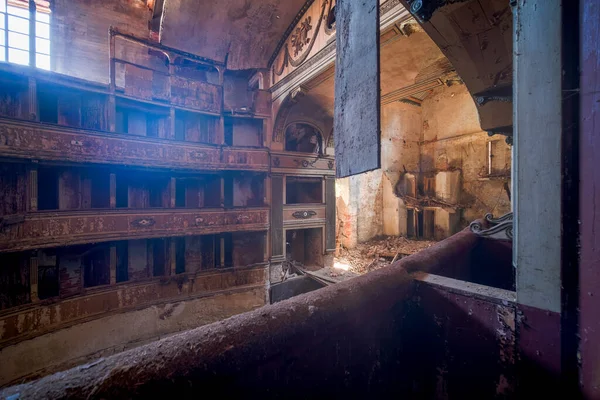 Überblick Von Den Tribünen Des Verlassenen Theaters Ruinen Hochwertiges Foto — Stockfoto
