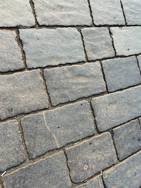 Torino Nun Ortasında Roma Tarzı Taşlar Olan Parke Taşı Zemin — Stok fotoğraf