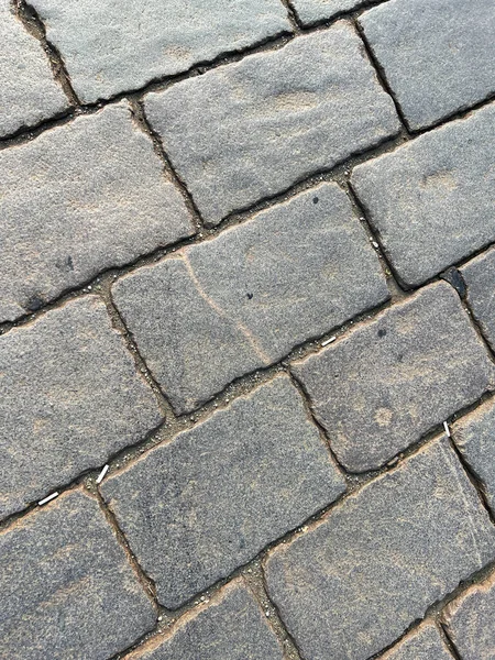 Kopfsteinpflaster Mit Steinen Römischen Stil Zentrum Von Turin Hochwertiges Foto — Stockfoto