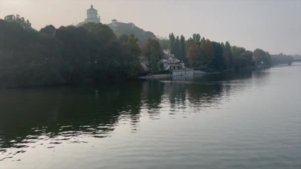 Річка Туринських Човнах Каное Кадри Високої Якості — стокове відео