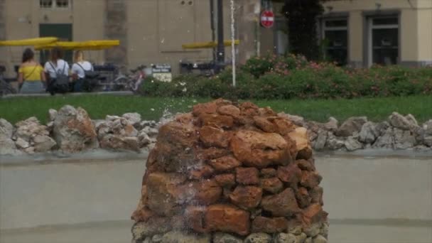 Plac Lucca Przy Fontannie Wysokiej Jakości Materiał — Wideo stockowe