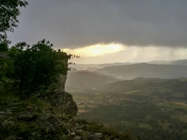 Бисмантова Камень Castelnovo Monti Закат Вершины Высокое Качество Фото — стоковое фото