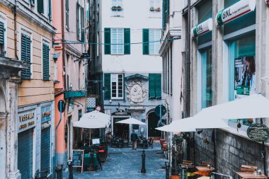 center of Genoa carrugi and internal streets. High quality photo