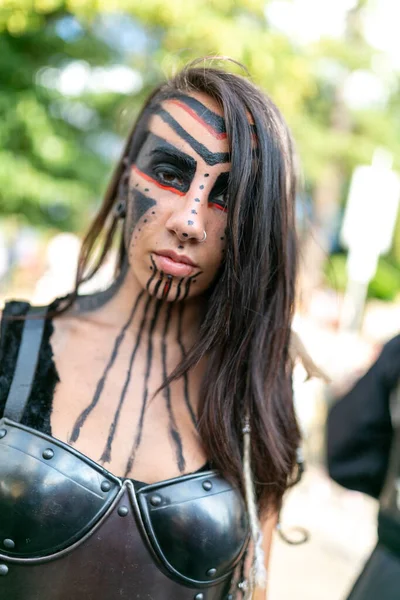 Lucca Italy 2018 Lucca Comics Free Cosplay Event City Warrior — Stock Photo, Image