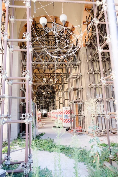 Центр Города Акила Абруццо Процессе Реконструкции После Землетрясения 2009 Года — стоковое фото