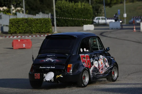 Bibbiano-Reggio Emilia Italy - 07 15 2015 : Free rally of vintage cars in the town square Fiat 500 Sic58 Simoncelli . High quality photo