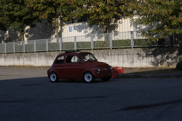 Bibbiano Reggio Emilia Italy 2015 Free Rally Vintage Cars Town — kuvapankkivalokuva