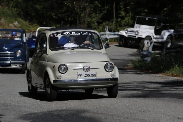 Bibbiano Reggio Emilia Italy 2015 Free Rally Vintage Cars Town — Zdjęcie stockowe
