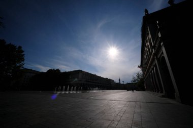 Reggio Emilia victory square at sunset. High quality photo