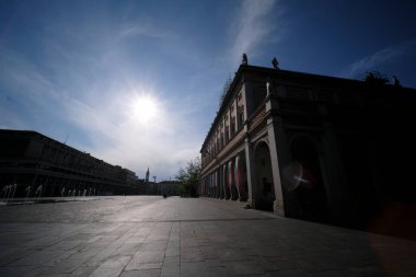 Reggio Emilia victory square at sunset. High quality photo