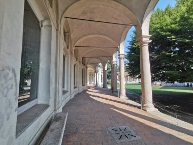 roundabout of Besana in milan arcades in sunny day. High quality photo