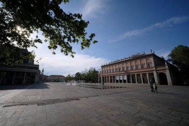 Reggio Emilia victory square at sunset. High quality photo