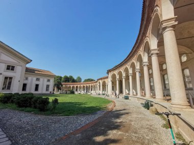 roundabout of Besana in milan arcades in sunny day. High quality photo