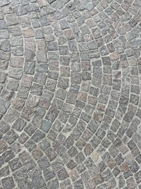 cobblestone floor with circular pattern. High quality photo